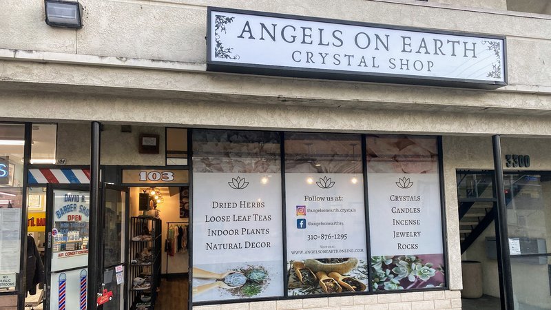 Angels on Earth Crystal Shop & Sacred Space Metaphysical Store storefront in Los Angeles California