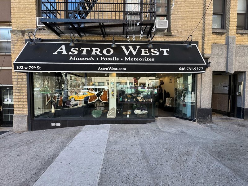 Astro West Fine Minerals Fossils Meteorites Rock Shop storefront in Manhattan New York