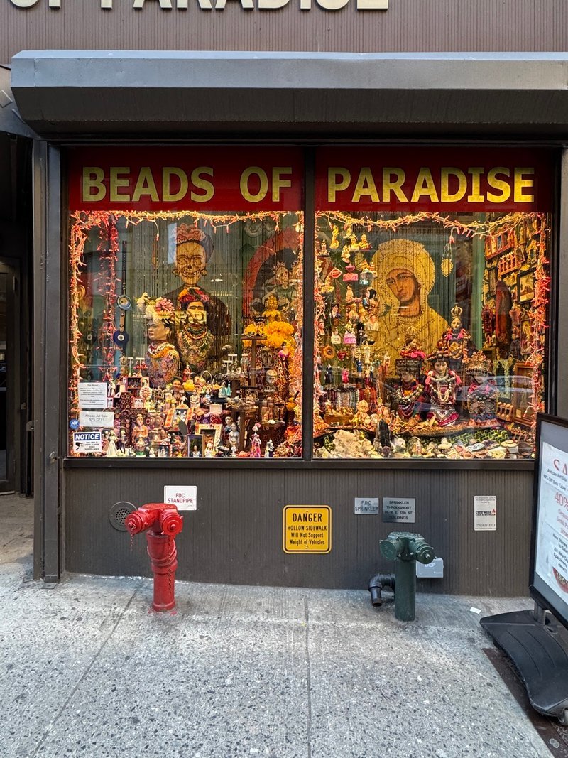 Beads of Paradise Metaphysical Store storefront in New York New York