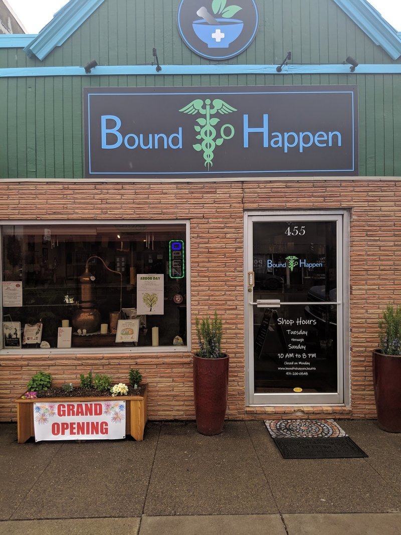 Bound To Happen Metaphysical Store storefront in Gladstone Oregon