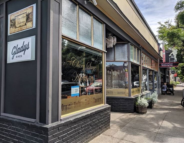 Clary Sage Herbarium Metaphysical Store storefront in Portland Oregon