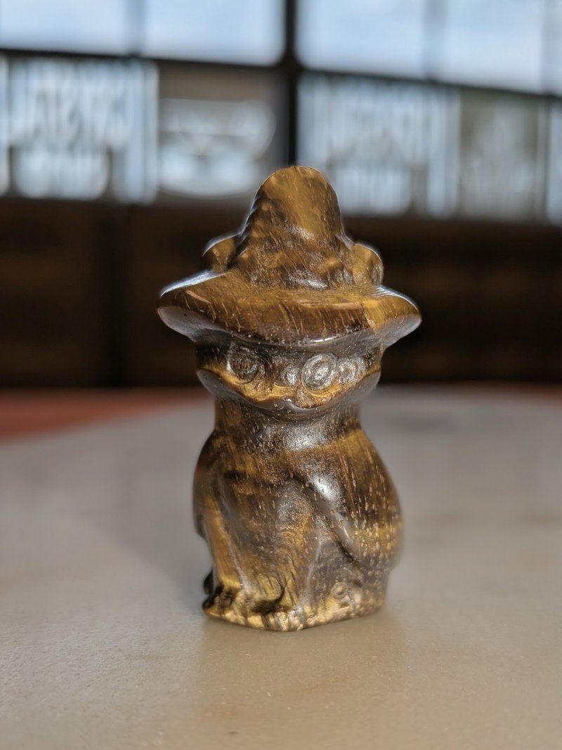 Organized crystal display with labeled stones and healing minerals