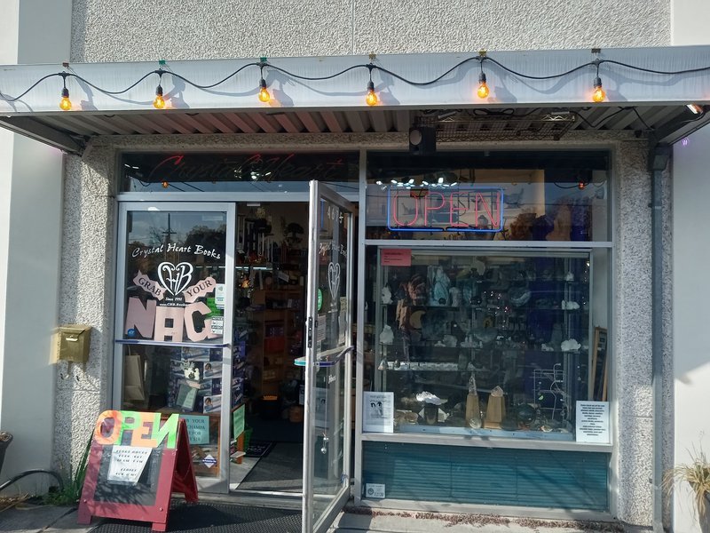 Crystal Heart Books Metaphysical Store storefront in Beaverton Oregon