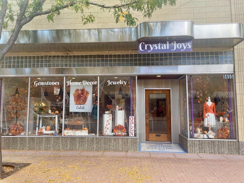 Crystal Joys Metaphysical Store storefront in Arvada Colorado