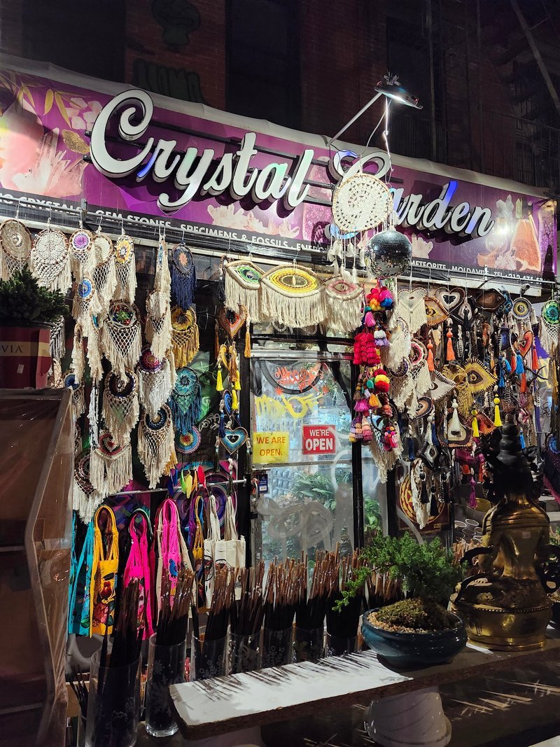 Crystals Garden NYC Metaphysical Store storefront in New York New York