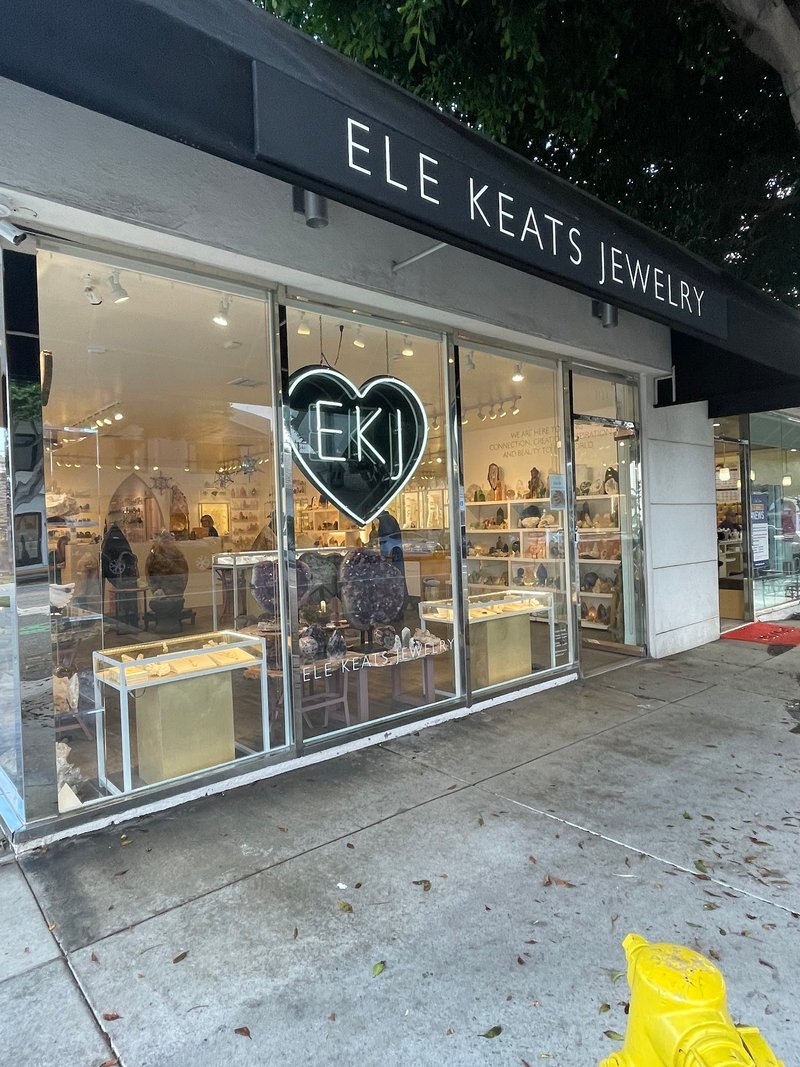 Ele Keats Jewelry + Crystals Metaphysical Store storefront in Santa Monica California