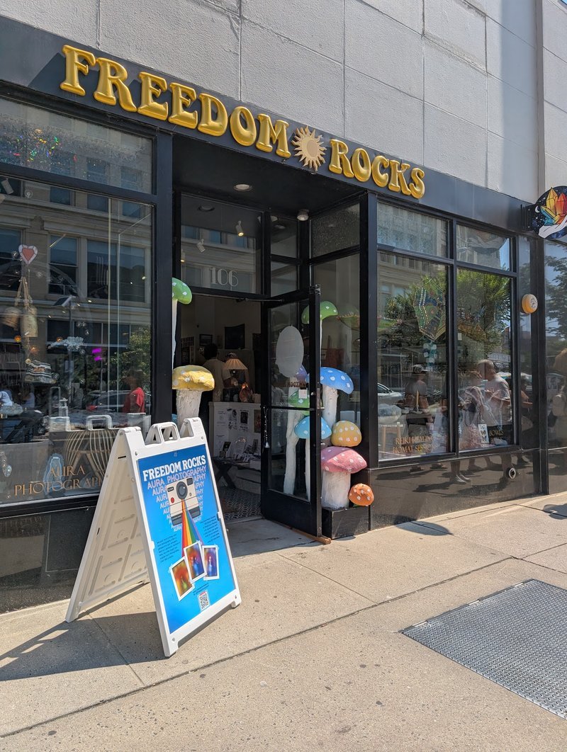 Freedom Rocks Metaphysical Store storefront in Asbury Park New Jersey