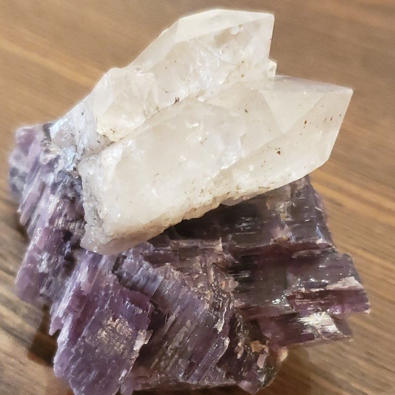 Organized crystal display with labeled stones and healing minerals