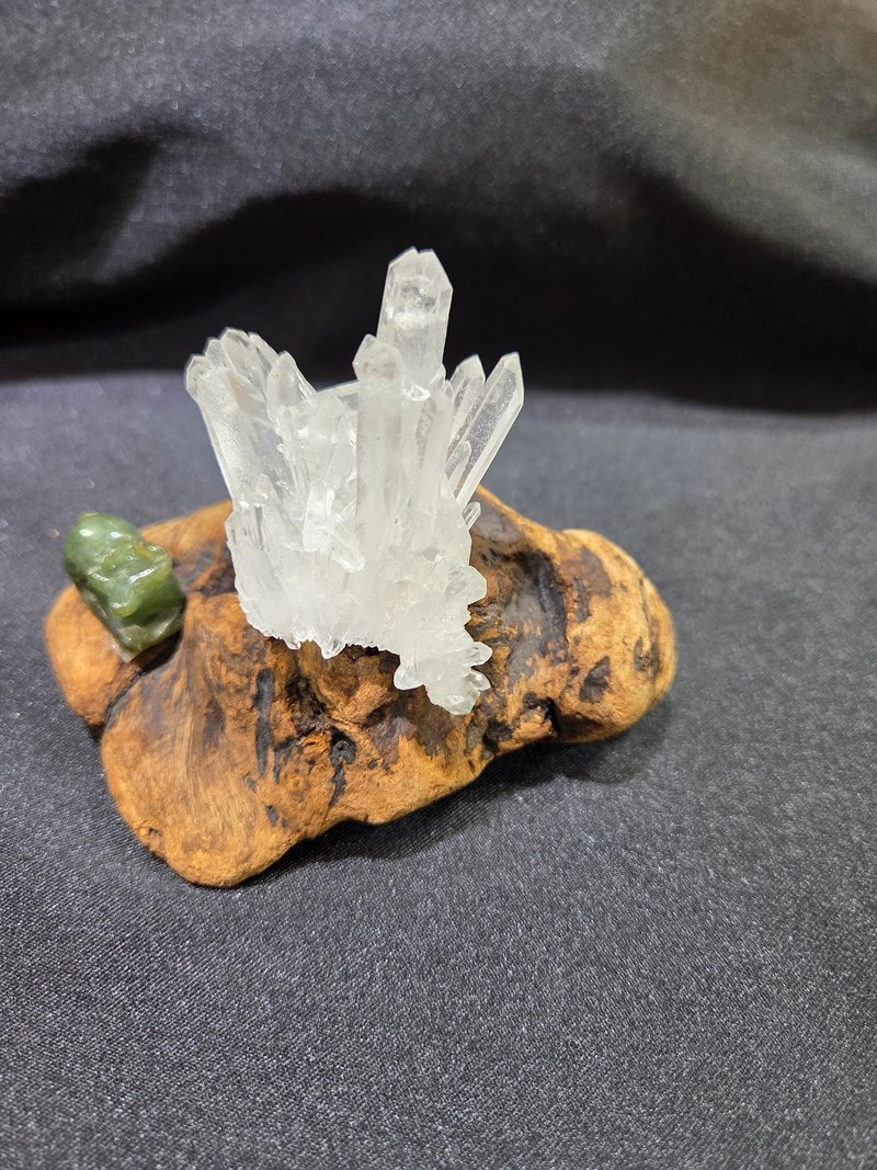 Selection of healing crystals, tumbled stones, and decorative mineral pieces