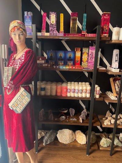 Crystal and mineral specimens including quartz, amethyst, and calcite varieties