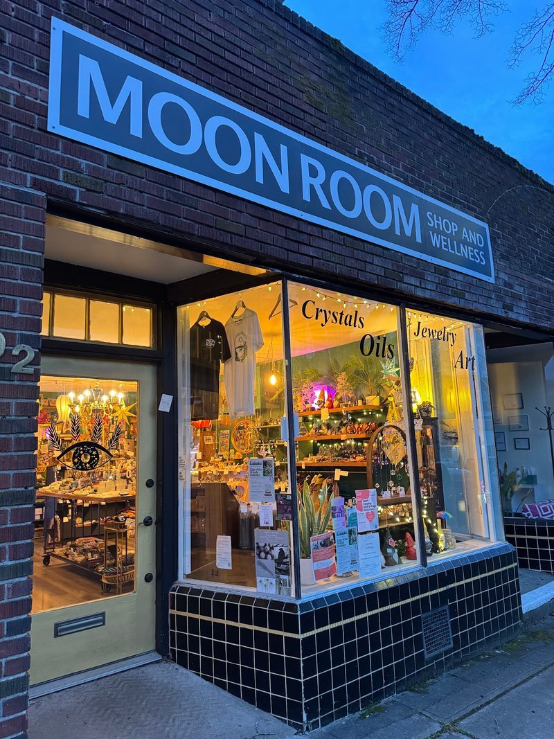 Moon Room Shop and Wellness Metaphysical Store storefront in Seattle Washington