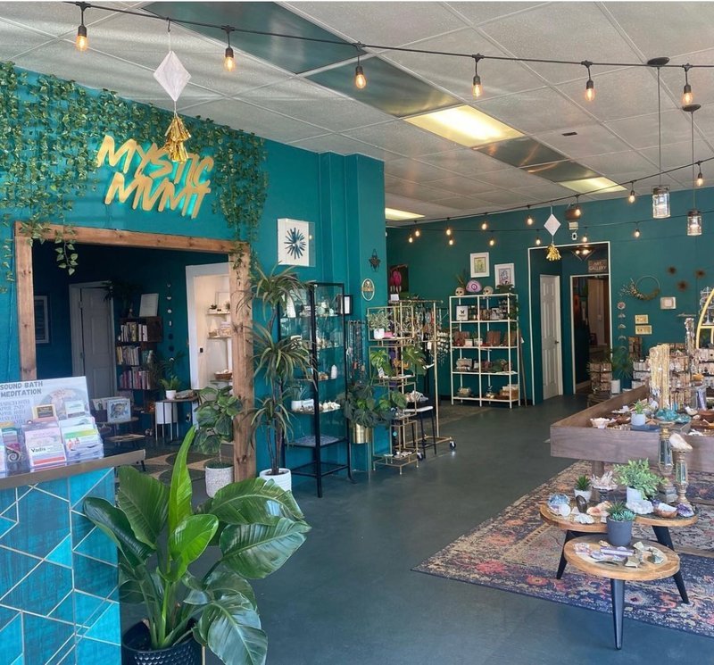 Mystic MVMT Metaphysical Store storefront in Bremerton Washington