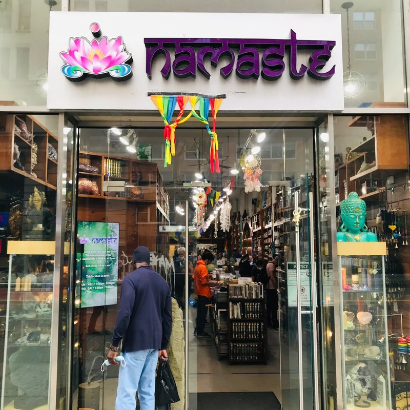 Namaste Crystal Shop Metaphysical Store storefront in New York New York