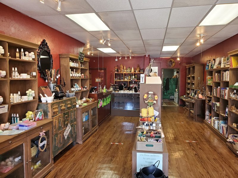Crystal and mineral display with organized specimens and inventory