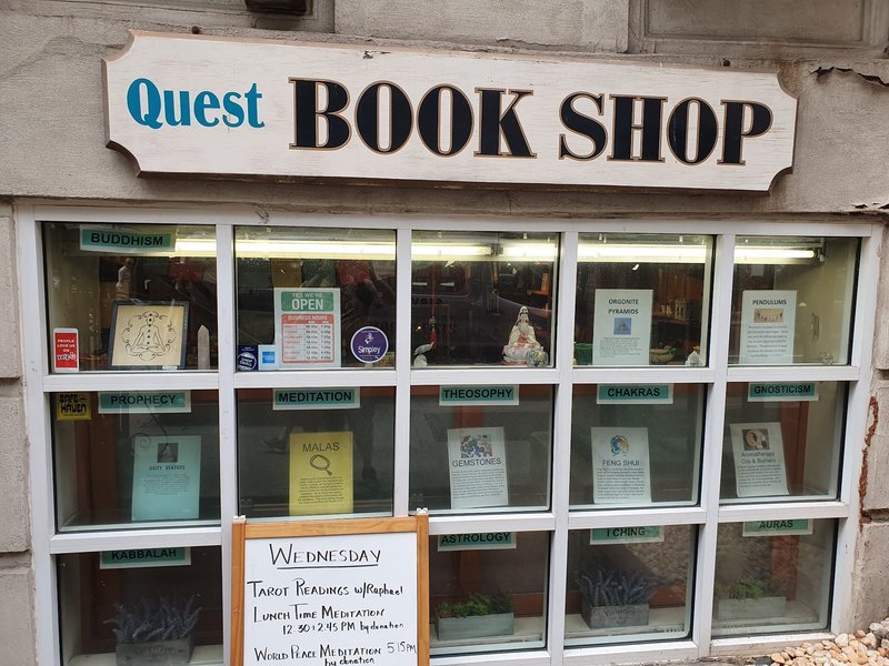Quest Bookshop of the New York Theosophical Society Metaphysical Store storefront in New York New York