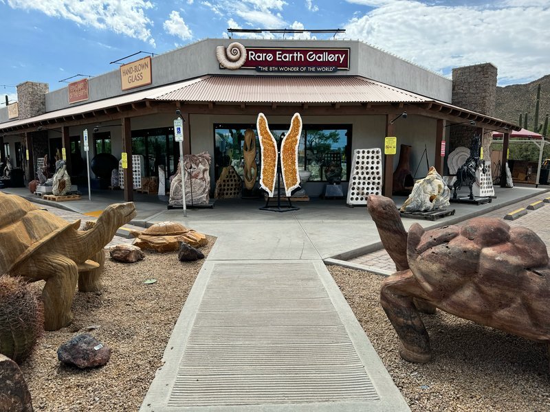 Rare Earth Gallery Rock Shop storefront in Cave Creek Arizona