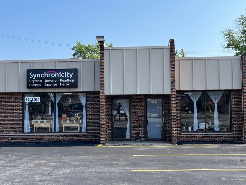 Synchronicity Metaphysical Store storefront in Worth Illinois