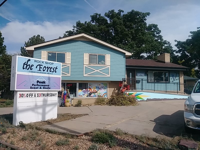 The Forest Rock Shop Rock Shop storefront in Centennial Colorado