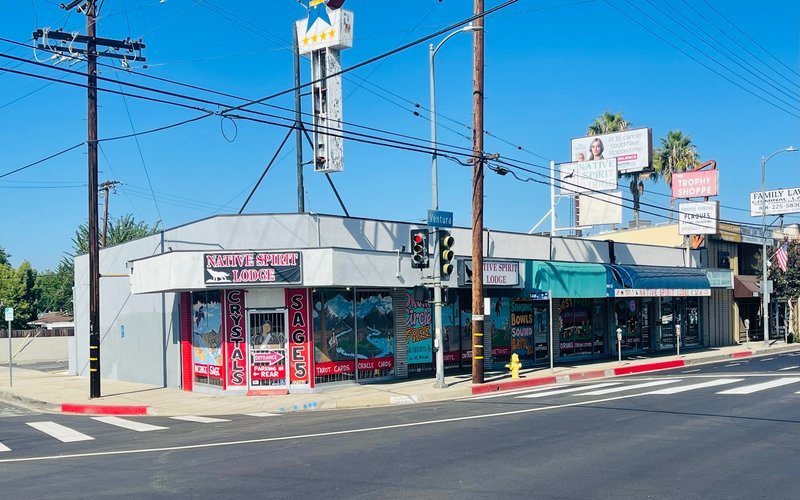 The Native Spirit Lodge Metaphysical Store storefront in Woodland Hills California